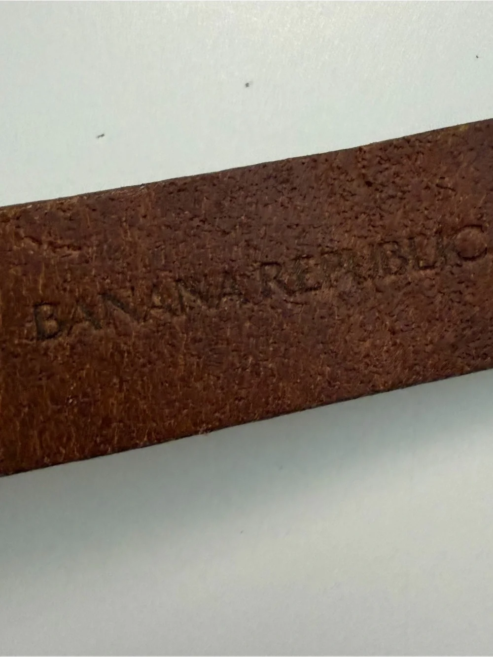 Banana Republic Belt Leather Metal Buckle Square Classic Brown Camel Gold